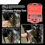 13 Piece Alternator Pulley Tool Kit