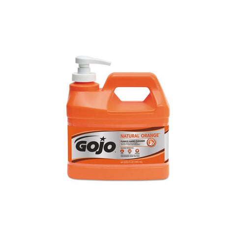 GOJO NATURAL ORANGE Pumice Hand Cleaner, 1/2 Gallon.