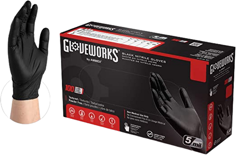 Gloveworks Industrial Black Nitrile Gloves